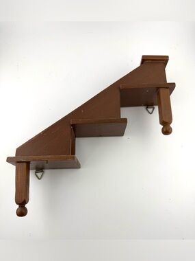 Vintage  3-step wooden staircase shelf